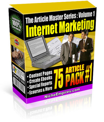 Product picture *new* 75 Internet Marketing Private Label Articles with PLR