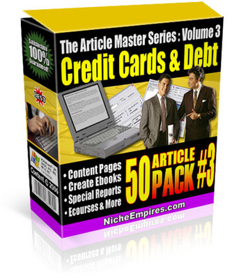 Product picture *new* 50 Credit Card & Debts Private Label Articles with PLR
