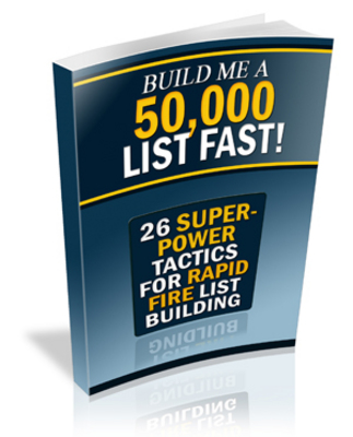 Product picture *new* Build Me a 50,000 List, Fast Report with PLR